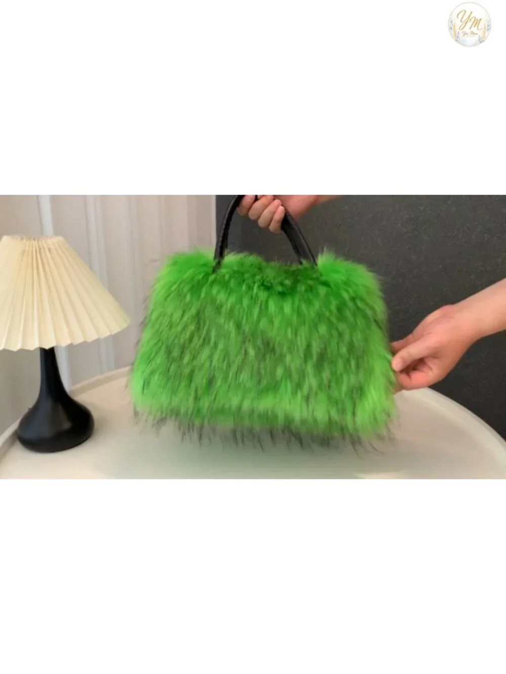 Faux Fur Tote Handbag Fluffy Satchel Shoulder Bag Vegan Purse